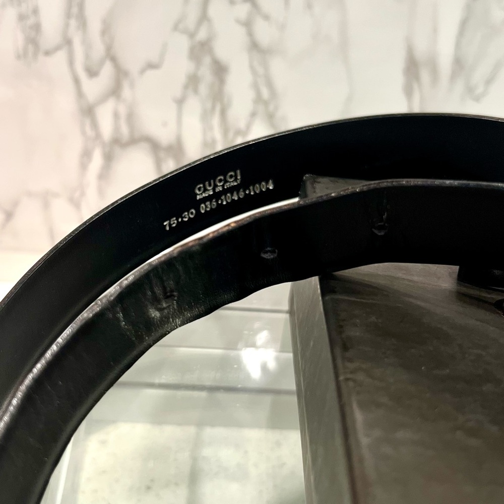 Authentic Gucci Black Leather Belt - Picture 6 of 8